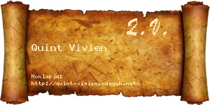 Quint Vivien névjegykártya
